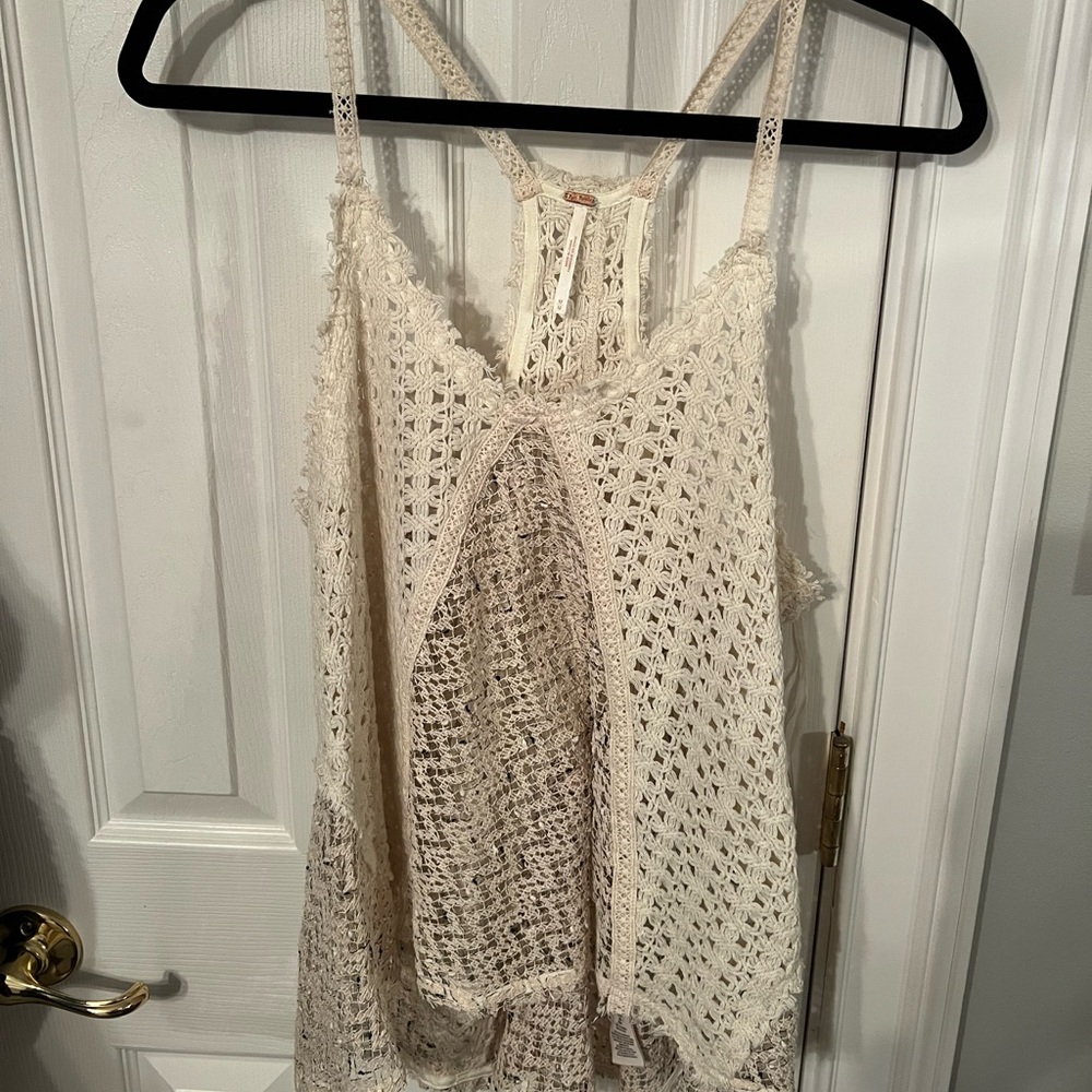 Free People crocheted tank top
